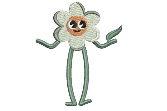Cheerful Flower Embroidery: A Design That Brightens Any Booth