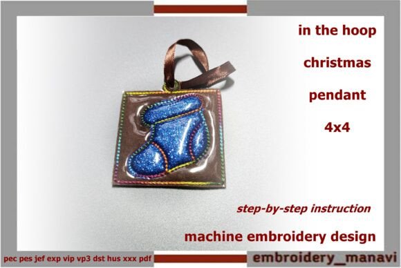 Christmas Boots Pendant Embroidery Review