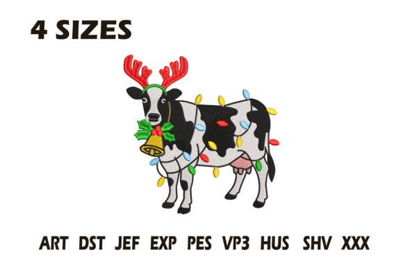 Christmas Cow Embroidery Design Review: Farmhouse Holiday Charm
