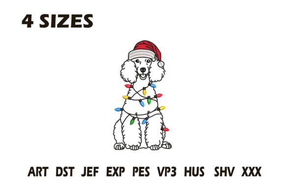 Christmas Poodle Embroidery Design Review for Boutique Sweatshirts