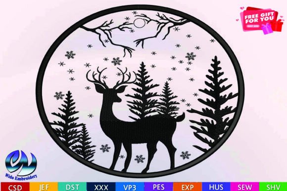Deer Embroidery,10 Formats Review