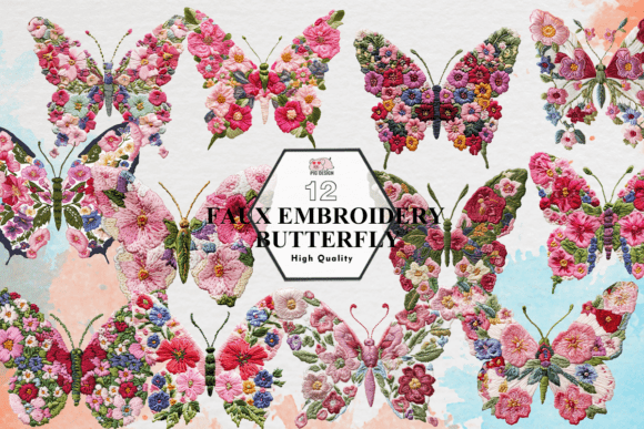 Faux Embroidery Butterfly Clipart PNG: A Designer's Honest Review
