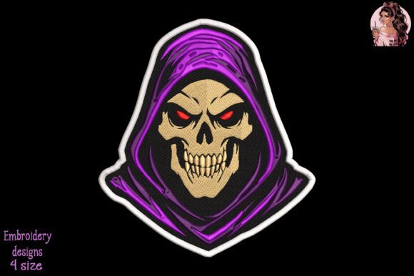 Grim Reaper Skull Embroidery Design Review for Business Use