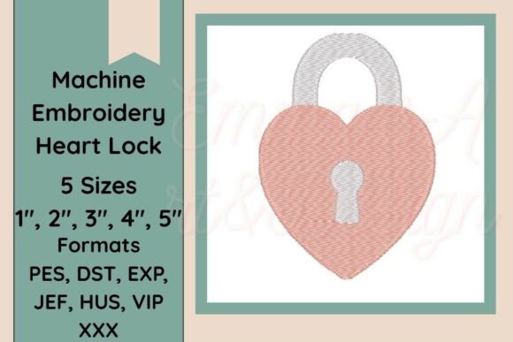 Heart Padlock Machine Embroidery Design Review for Personalized Gifts