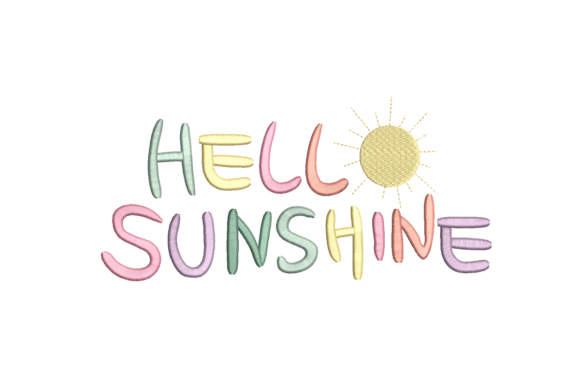 Hello Sunshine Embroidery Design: A Fresh Take for Boutique Apparel