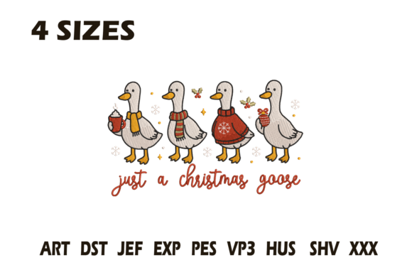 Just a Christmas Goose Embroidery