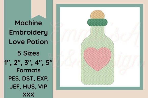 Love Potion Bottle Machine Embroidery Design Review