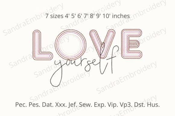 Love Yourself Embroidery Design Review for Personalized Gifts