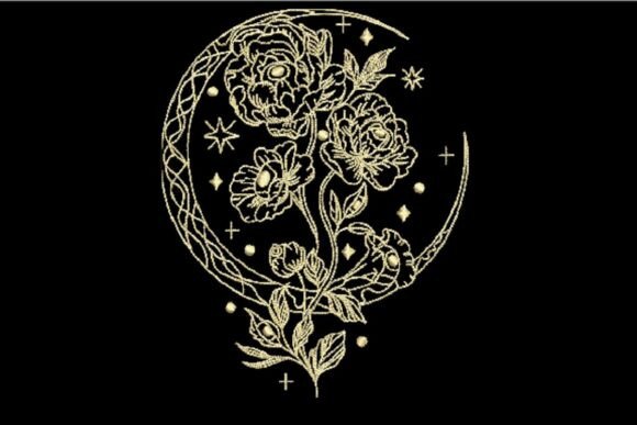 Magic Rose and Moon Embroidery Design Review for Business Use