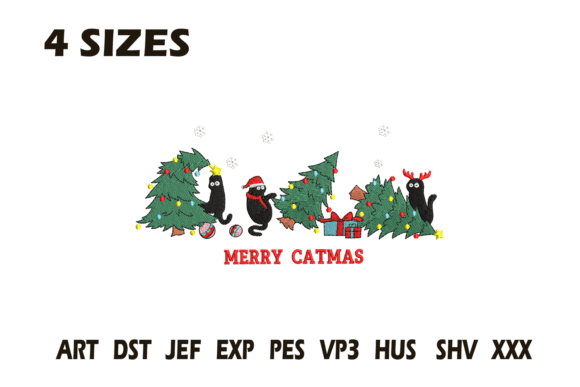 Merry Catmas Embroidery Design Review for Sellers