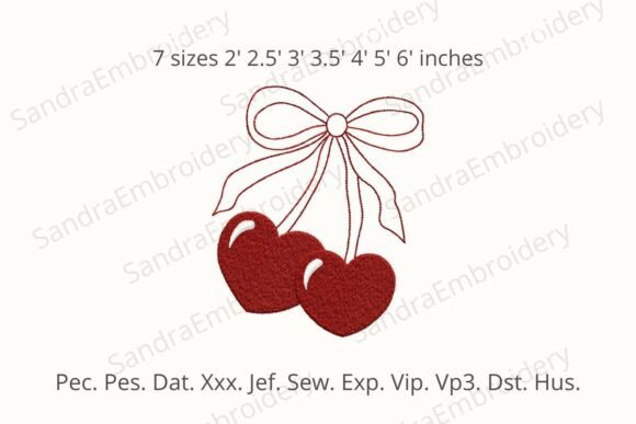 Mini Cherry Bow Embroidery Design Review for Business Use