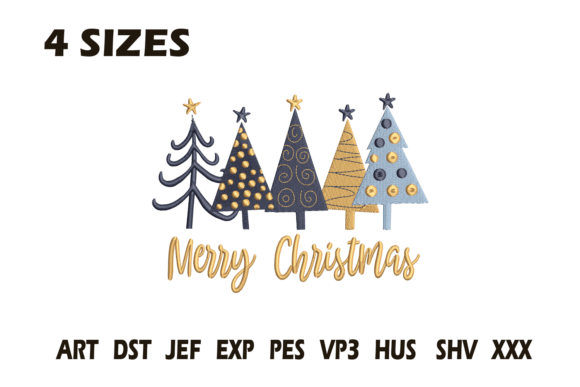 Modern Christmas Trees Embroidery Review for Handmade Gifts