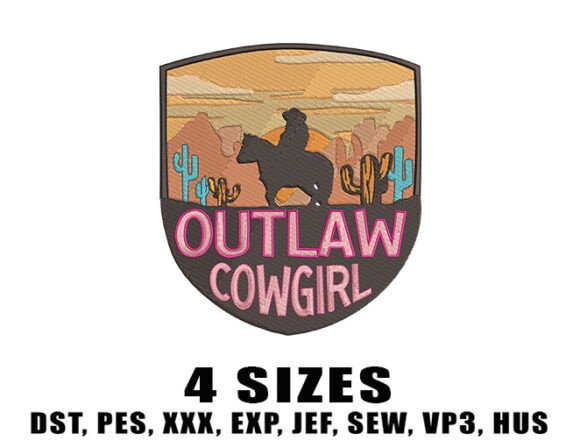 Outlaw Cowgirl Embroidery Design: A Seasonal Standout for Holiday Creations