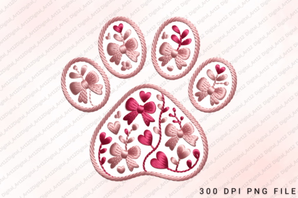 Pink Bow Paw Print Embroidery Review: A Stylish Pet Lover Design