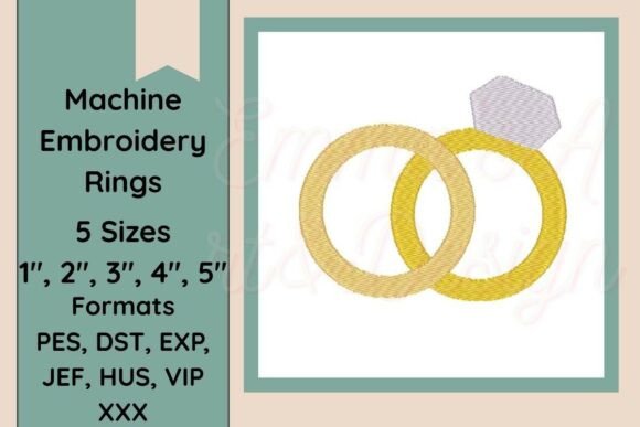 Rings Machine Embroidery Design: A Timeless Motif for Romantic Creations